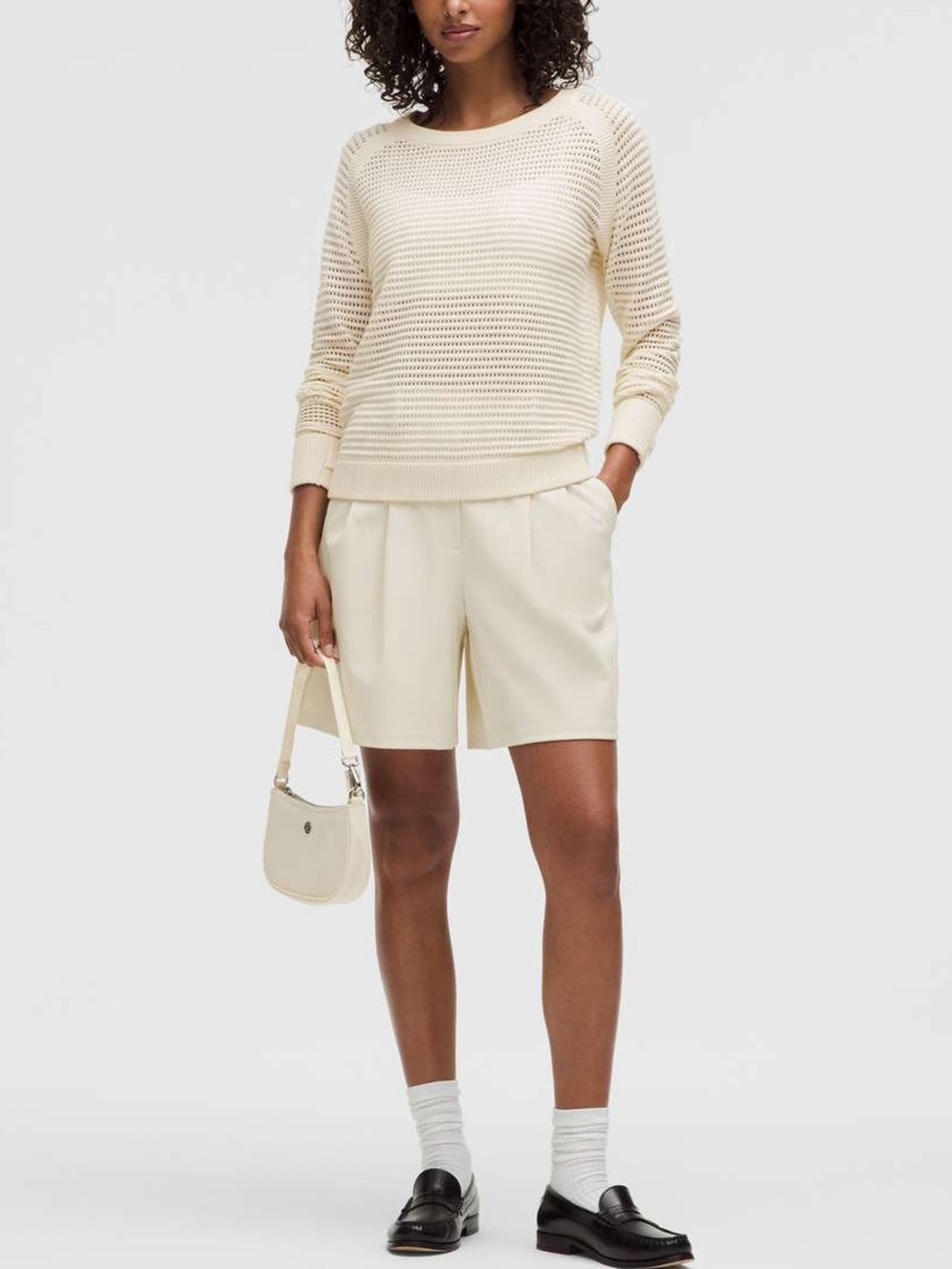 Lululemon Pointelle Knit Cotton Sweater